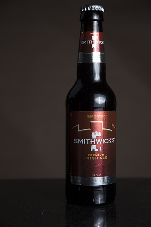 Smithwick’s Premium Irish Ale is a hazel colored liquid that is easy to drink from Ireland. 