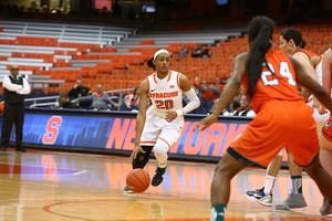 Redshirt senior guard Brittney Sykes scored a game-high 21 points on Sunday afternoon, leading the Orange to its third consecutive conference victory. 