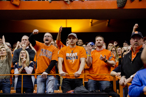 An NCAA-record crowd of 35,446 fans filed into the Carrier Dome for Syracuse's game against Duke in 2014.